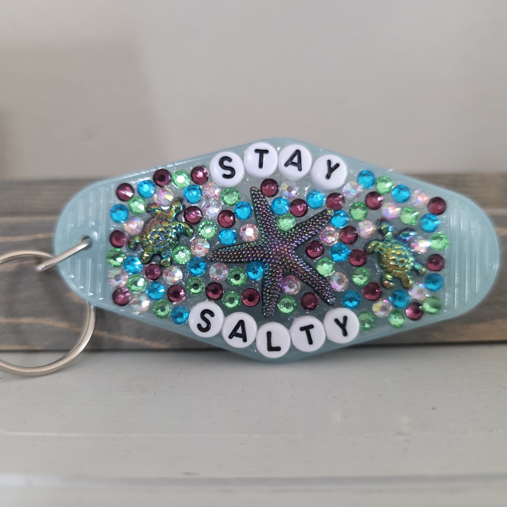 Bling Rhinestone Motel Keychain
